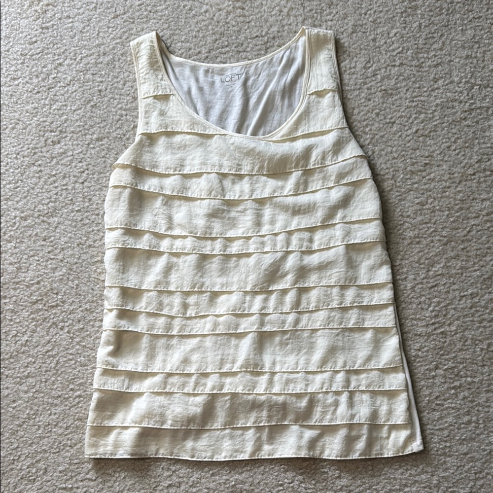 LOFT Cream Sleeveless Top